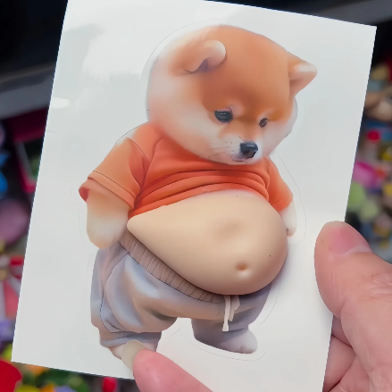 Chubby Shiba Silicone Sticker Protector