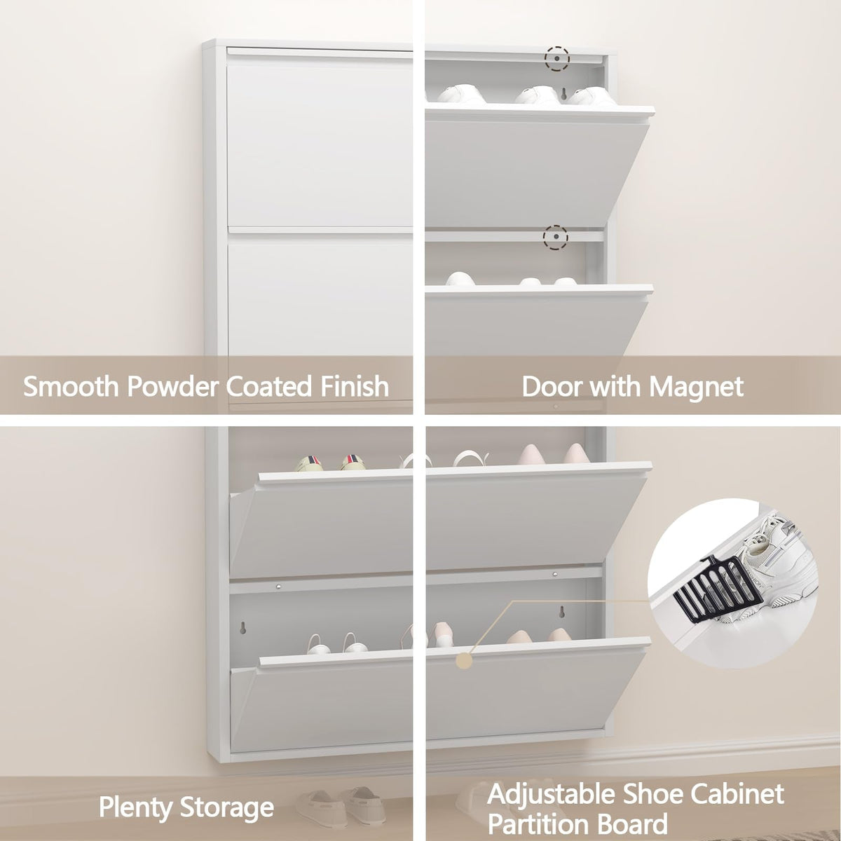 Shoe Cabinet with Drawers
