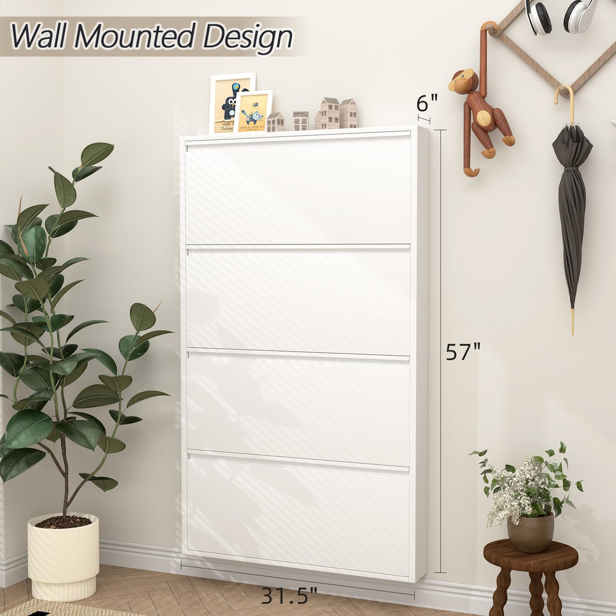 Shoe Cabinet with Drawers