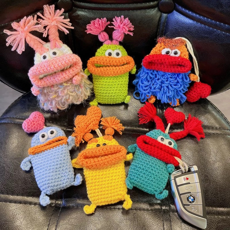 Knitted car key cover